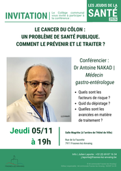 Un nouveau cycle de conférences sur Frasnes : les Jeudis de la Santé
