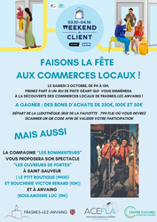 Week-end du client : Des animations culturelles à Anvaing et Saint-Sauveur