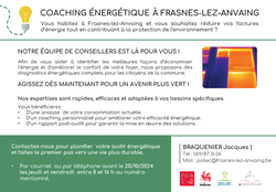 Coaching énergétique à Frasnes-lez-Anvaing
